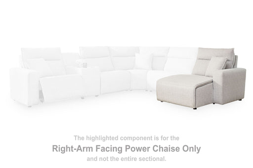 Modmax II - RAF Press Back Power Chaise - Stone Signature Design by Ashley®