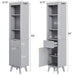 Tall Bathroom Storage Cabinet With Adjustable Shelves And 1 Drawer & Door Noble House
