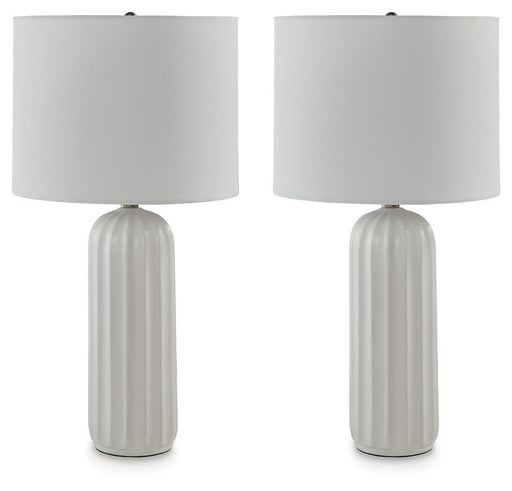 Clarkland - Ceramic Table Lamp (Set of 2) - White Signature Design by Ashley®