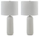 Clarkland - Ceramic Table Lamp (Set of 2) - White Signature Design by Ashley®
