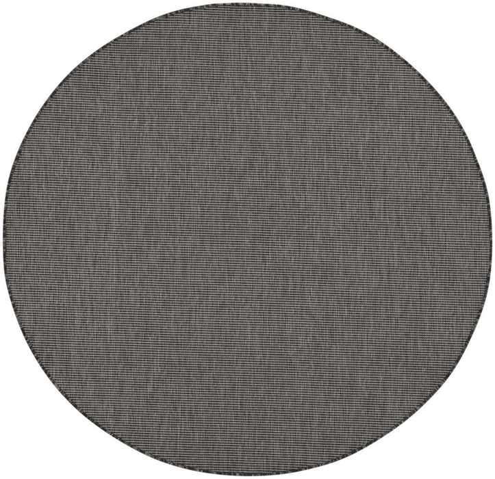 6' Round Power Loom Area Rug - Charcoal