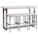 Ledesma - 4 Piece Counter Height Dining Set And Built In Power Unit - White Marble Furniture Max