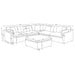 6 Piece Upholstered Modular Sectional Sofa With Reversible Cushions And Ottoman - Charcoal Furniture Max