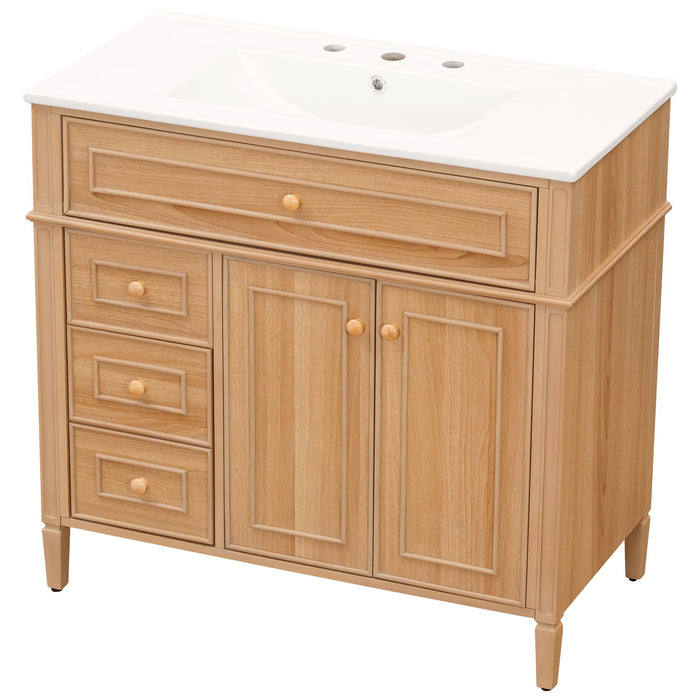Bathroom Vanity With Sink, 3 Drawers & 2 Doors Hearth and Haven