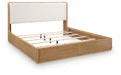 Pamaria - King Upholstered Bed - Light Brown Signature Design by Ashley®