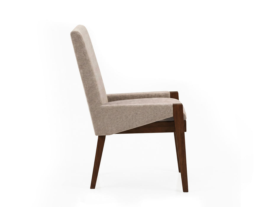 Reena - Upholstered Host Chair (Set of 2) - Rich Brown / Beige Magnussen Furniture