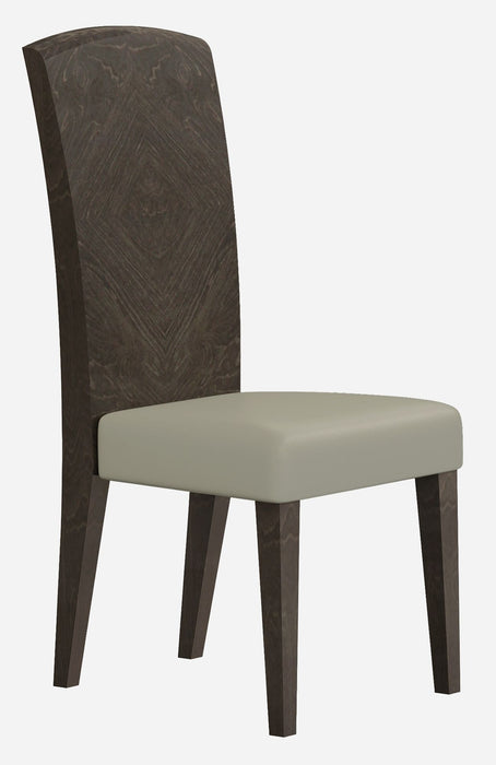 Upholstered Dining Side Chairs (Set of 2) - Gray / Espresso