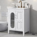 Modern Bathroom Vanity With Sink, Cabinet With 2 Drawers And Door, Adjustable Shelf Hearth and Haven