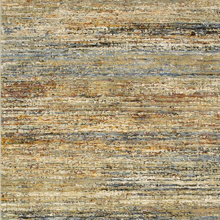 5' x 8' Abstract Area Rug - Gold And Green