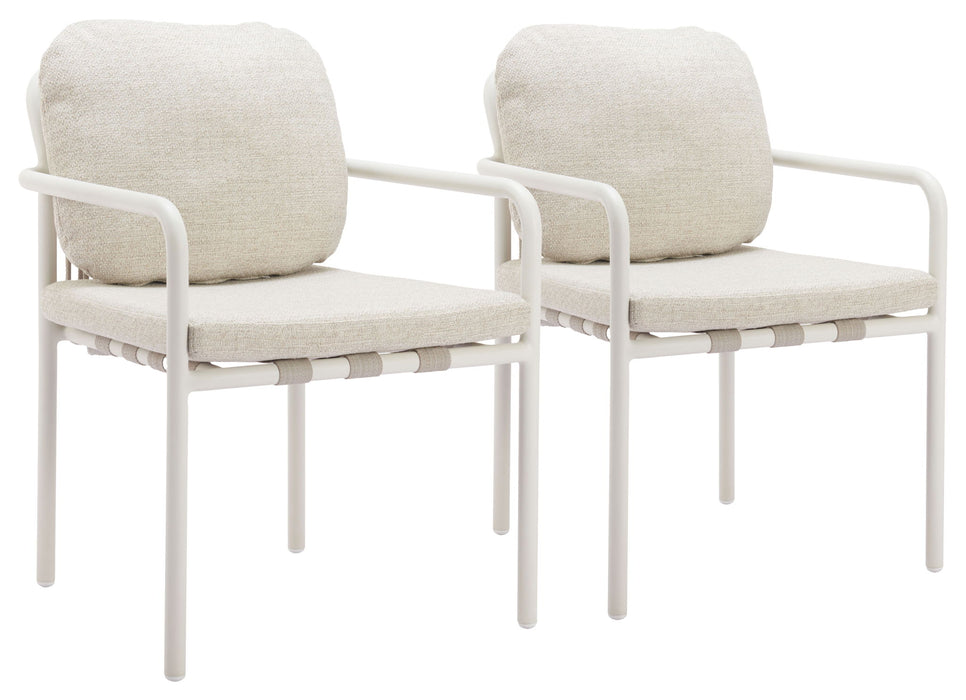 Aite - Outdoor Dining Chair (Set of 2) - Beige Zuo Modern