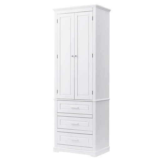 Tall Storage Cabinet With 3 Drawers For Bathroom Hearth and Haven