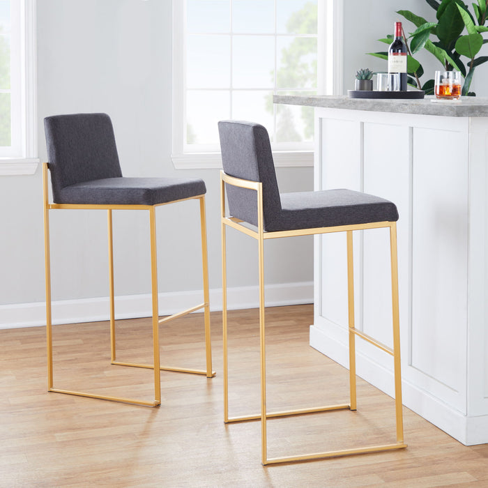 Fuji - Contemporary Design High Back Barstool Lumi Source