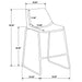 Claire - Canvas Upholstered Counter Chair (Set of 2) - Blue Furniture Max