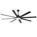 72" Large Design Ceiling Fan With Smart Remote Control, 6 Wind Speed DC Motor For Living Room - Black Daily Nest