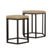 2 Piece Nesting Table With Hexagon Base - Brown Furniture Max