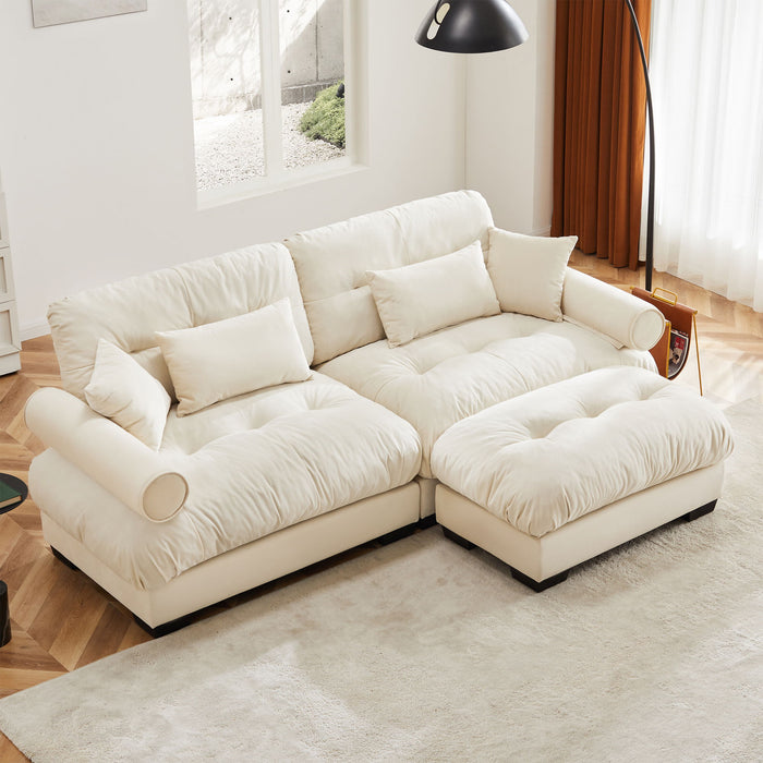 Super Comfort Oversized Modular Sectional Sofa With Movable Ottoman Home Essentials