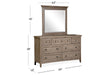 Paxton Place - Wood Landscape Mirror - Dove Tail Gray Magnussen Furniture