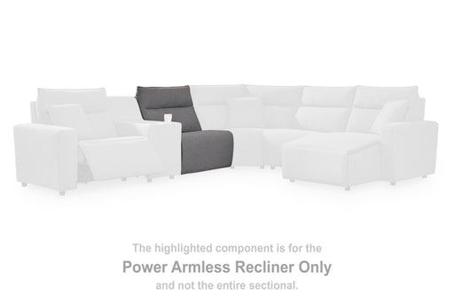 Modmax II - Power Armless Recliner With Adjustable Headrest - Salt And Pepper Signature Design by Ashley®