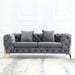 Loveseat With Diamond Button Tufting, Matching Throw Pillows Home Essentials