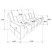 Slater - 3 Piece Upholstered Reclining Sofa Set And Built In Storage - Taupe Furniture Max