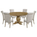 Round Dining Table Set With Upholstered Chairs Furniture Max