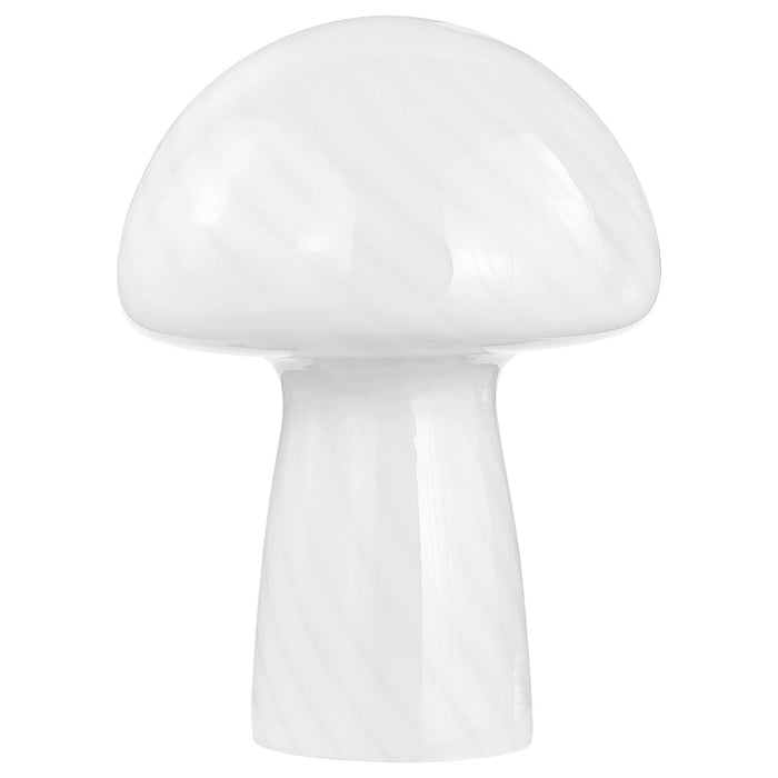 Jonah - Mushroom Shaped Glass Table Lamp - White Furniture Max