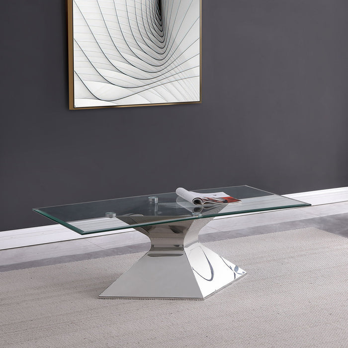 Exeter - Table With Glass Top Furniture Max