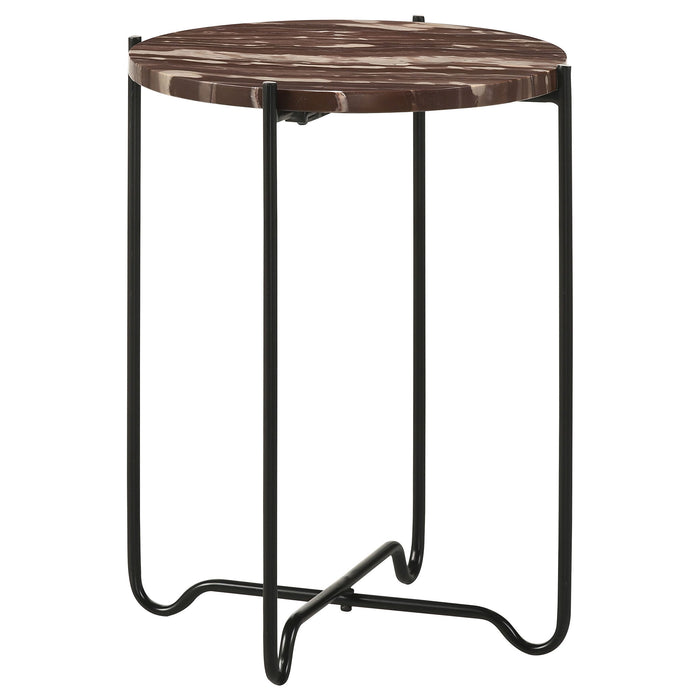 Kohala - Round Accent Side Table - Red Furniture Max