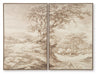 Stormish - Wall Art Set (Set of 2) - Beige / Brown Signature Design by Ashley®
