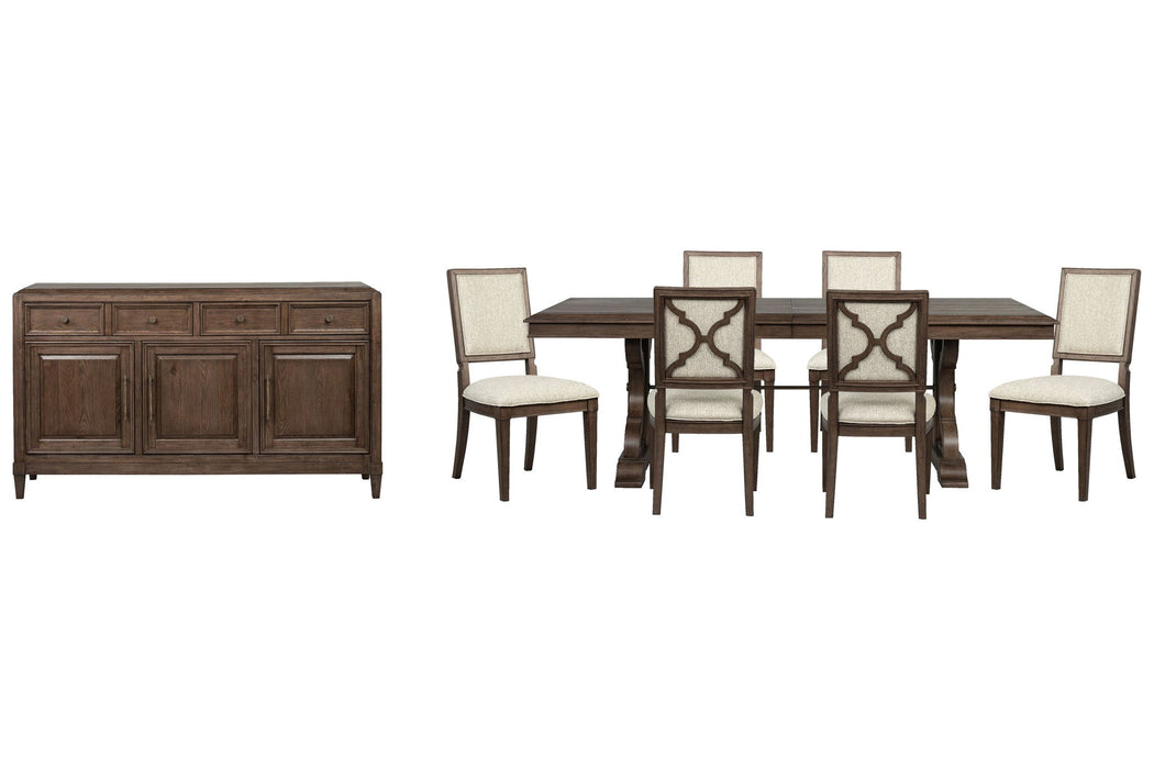 Jubilee - Extendable Trestle Dining Table Set Magnussen Furniture