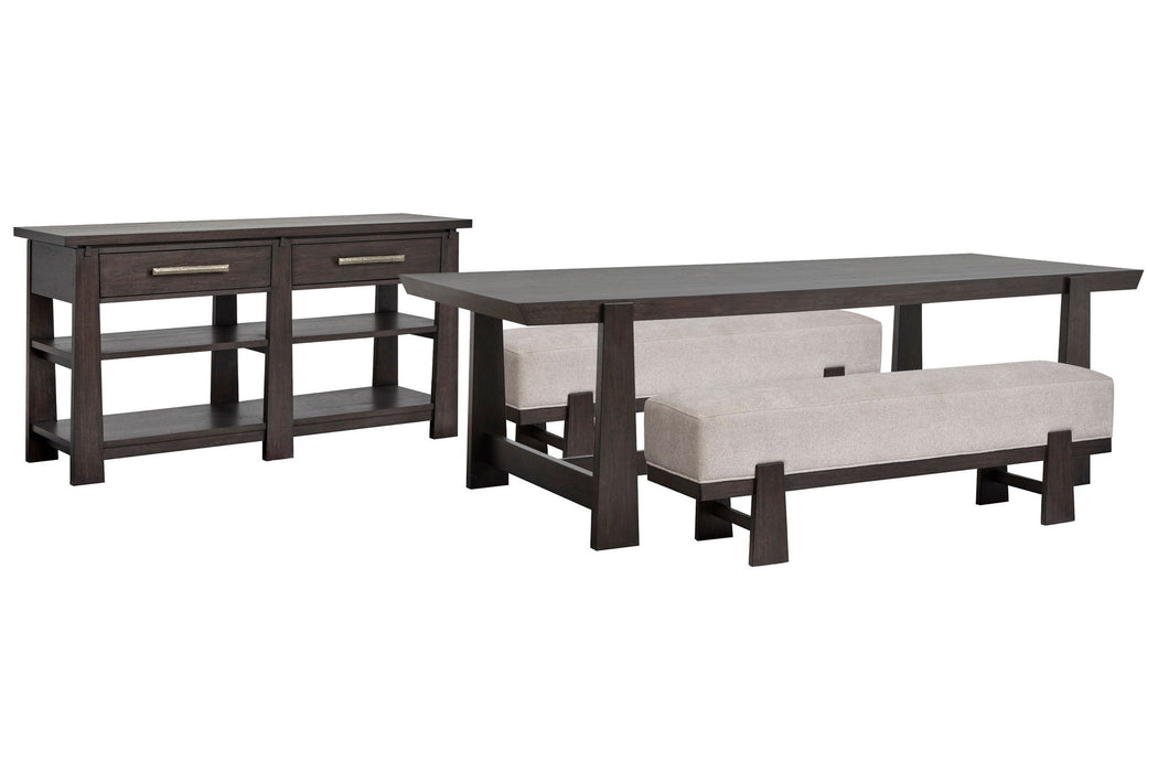 Tauren - Trestle Dining Table Set Magnussen Furniture