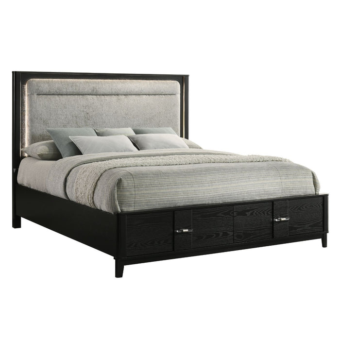 Opel - Storage Bed With LED Headboard Matrix Furniture Group