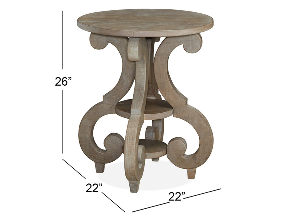 Tinley Park - Round Accent End Table - Dove Tail Gray Magnussen Furniture