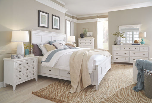 Heron Cove - Two Tone Drawer Chest - Chalk White And Dovetail Gray Magnussen Furniture