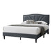 Bed With Nailhead Trim Accents, Upholstered Platform Frame Home Essentials