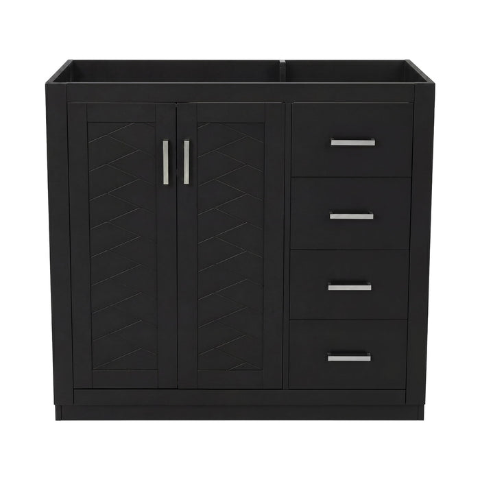 Retro Style Bathroom Vanity, 3 Drawers & Soft Closing Doors Hearth and Haven