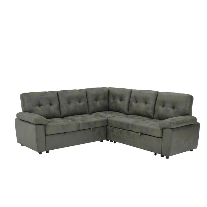 Convertible Sectional Sofa Bed & Pull Out Sleeper And Storage Home Essentials