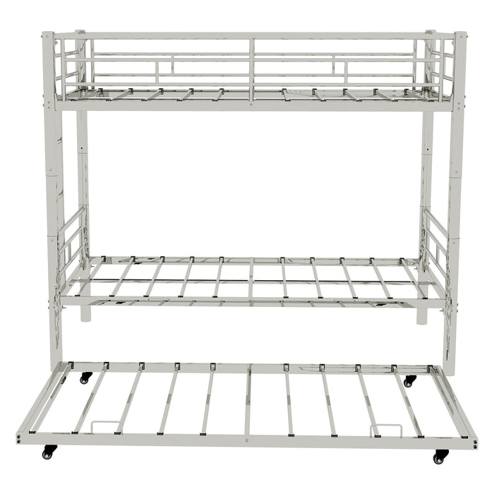 Bunk Bed For Kids, Convertible Frame With Ladders & Guardrail