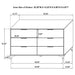 Karena - Rectangular 6 Drawer Dresser - White Furniture Max