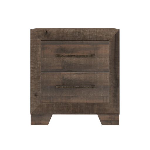 Plinz - 2 Drawer Nightstand - Brown Emerald Home