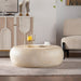 Round Coffee Table With Smooth Texture For Living Room - Light Beige Home Essentials
