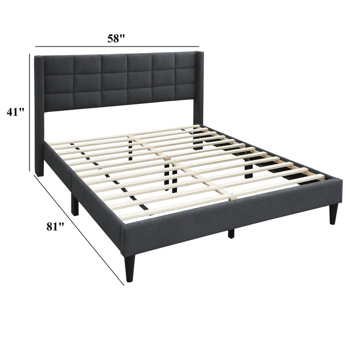 Bed Upholstered Box Design Headboard Home Essentials