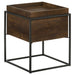Ondrej - Square Accent Side Table With Removable Tray - Dark Brown Furniture Max