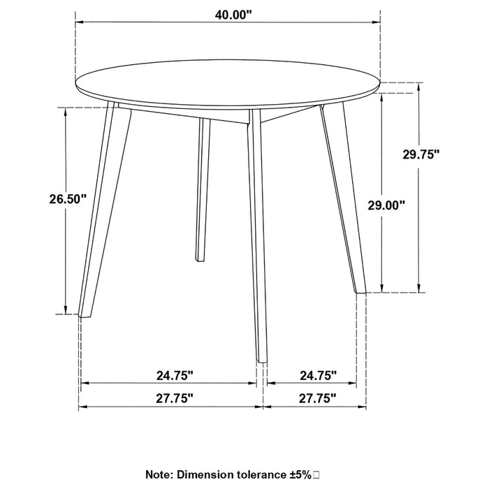 Round Dining Table - White