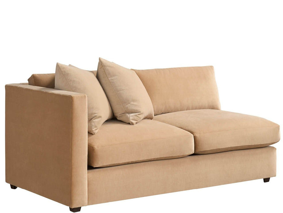 Ally - One Arm Loveseat LAF, Special Order - Light Brown
