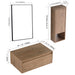 30" Wall Mounted Dressing Table With Mirror, Frame Storage Cabinet, Soft Close Door - Imitative Oak Home Essentials