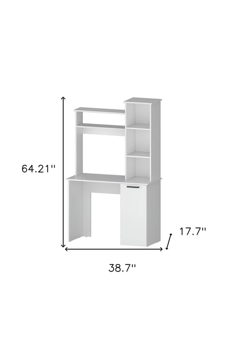 Computer Desk With Hutch - White