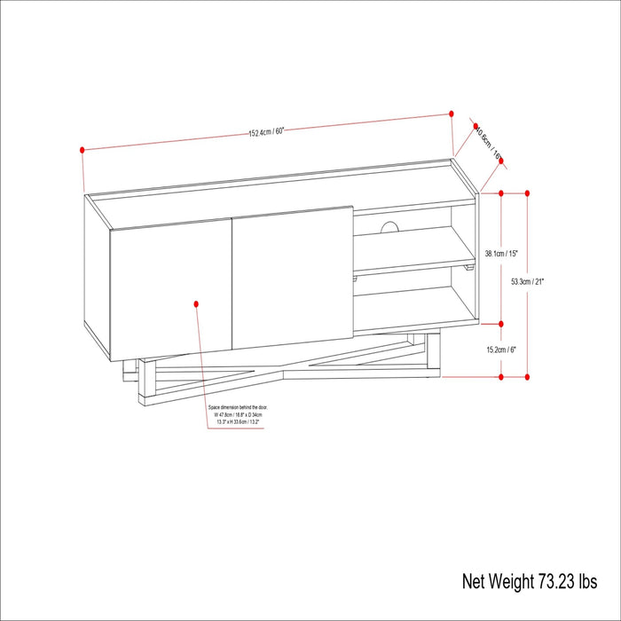 Harrow - TV Media Stand - Natural Simpli-Home