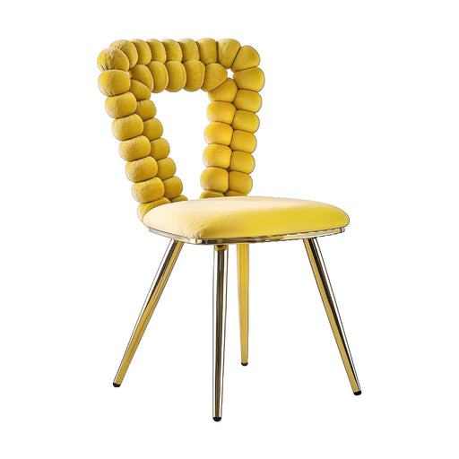 Modern Chair With Iron Tube Legs, Soft Cushions And Comfortable Backrest, Suitable For Dining Room, Living Room, Cafe, Hairball Back Home Essentials
