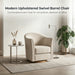 360 Degree Rotating Barrel Armchair For Living Room - Cream Beige Home Essentials
